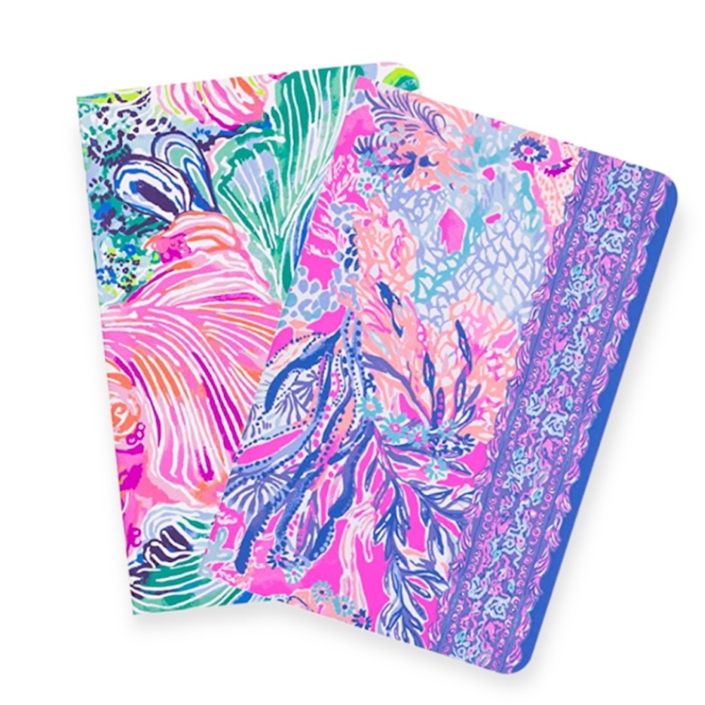 Lilly Pulitzer Wellness Fitness Pocket Notebook Set of 2